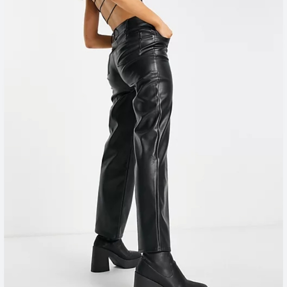 USA bikers motocycle  Real leather straight leg pants